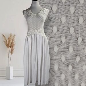 Vintage Victorias Secret Swiss Dot Lace Nightgown Size S Stretch Romantic Bridal